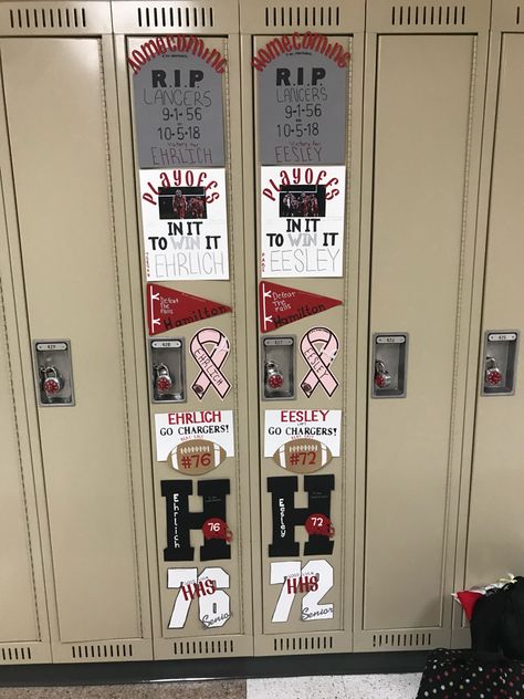 Pep Club Ideas, Game Day Locker Decorations, Locker Room Game Day Decorations, Homecoming Locker Decorations Volleyball, Wrestling Locker Decorations, Homecoming Locker Room Decorations, Locker Decorations Football, Locker Decorations For Sports Football, Football Locker Decorations High School