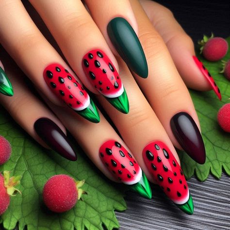 #nails  #2024  # summer_nails   #watermelon Nails Watermelon, Watermelon Nail, Watermelon Nail Art, Watermelon Nails, Nails 2024, Toe Nails, Nail Ideas, Summer Nails, Watermelon