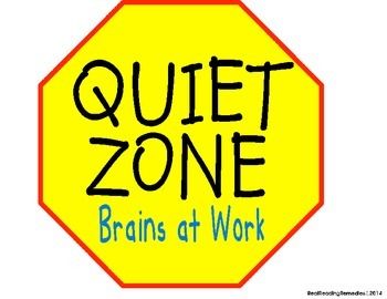 Quiet Zone Signs & Reading Stop Signs  The signs say it all.  These signs serve as quick and efficient visual reminders of maintaining silence at specific times.  A simple finger point to the sign reminds students of the desired behavior without you having to curtail your lesson or open your mouth.  Thank you from RealReadingRemedies. :) Reading Rubric, Fake Vs Real, Computer Lessons, Bulletin Board Design, Library Posters, Teachable Moments, Independent Reading, Stop Sign, Literature Circles