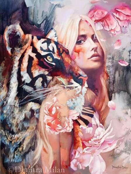 Dimitra Milan Lady Bedroom, Dimitra Milan, Eyes Speak, Milan Art, Painting Home Decor, Animal Posters, Arte Fantasy, Abstract Portrait, Painting Home