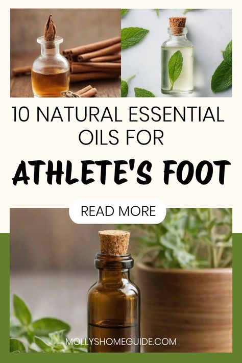 Discover the best essential oils for athlete's foot! Try tea tree oil, peppermint oil, oregano oil, clove oil, or lemongrass oil to help soothe and combat this common foot fungus. DIY antifungal foot powder recipes and herbal remedies can provide relief. Make your own essential oil spray or soak to support natural treatments for athlete's foot. Find effective athlete's foot rescue solutions with these powerful fungal treatments. Essential Oil For Athletes Foot, Natural Remedies For Athletes Foot, Antifungal Essential Oil, Fungi Recipe, Oregano Essential Oil, Clove Essential Oil, Essential Oil Spray, Oregano Oil, Essential Oils Bath