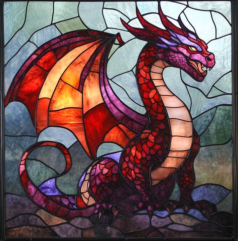 Dragon Stained Glass Cross Stitch Pattern PDF Downloadable Cross Stitch Pattern 39,400 Stitches Stitch Count 197 x 200 127 DMC Colours Pattern Keeper compatible © Sit2Stitch Fantasy Stained Glass Patterns, Dragon Cross Stitch Patterns, Stained Glass Cross, Dragon Mosaic, Stained Glass Dragon, Dragon Stained Glass Pattern, Dnd Stained Glass Art, Dragon Glass Painting, Dragon Quilt