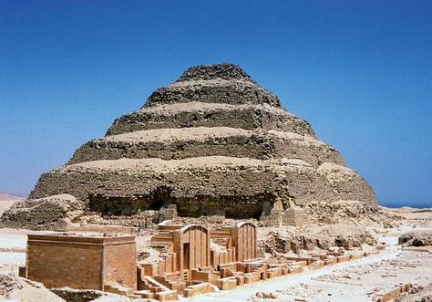 Egyptian art and architecture - Architecture | Britannica Step Pyramid Of Djoser, Ancient Egyptian Cities, Pyramid Of Djoser, Pyramid Building, Memphis City, Step Pyramid, Karnak Temple, Egypt Tours, Egyptian Pyramids