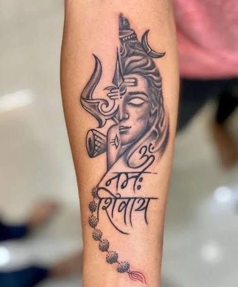 Shivji Tattoo, Om Wrist Tattoo, Bholenath Tattoo, Brother Tattoo, Trishul Tattoo Designs, Rare Tattoos, Mahadev Tattoo, Om Tattoo Design, Armband Tattoos