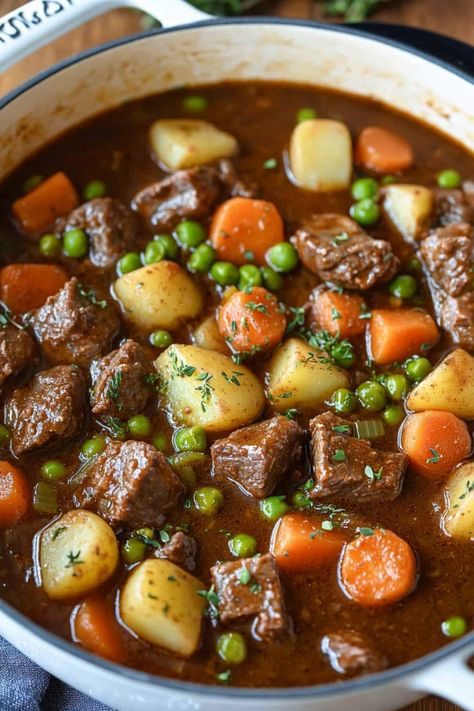 Beef stew is the perfect choice. This classic recipe offers a rich and savory flavor that warms you to the core. Stamp And Beef Stew, Beef Stewing Meat Recipes, Beef Stew Bites Recipe, Beef Soups And Stews, Recipes Using Stew Meat, Beef Stew Recipe Stove Top, Stewing Beef Recipes, Rustic Beef Stew, Stove Top Beef Stew