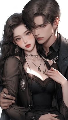 Anime Ceo, Fantasy Art Couples, Fantasy Couples, Love Animation Wallpaper, Romantic Anime Couples, Dark Anime Guys, Cute Couple Wallpaper, Cute Couple Art, Anime Love Couple