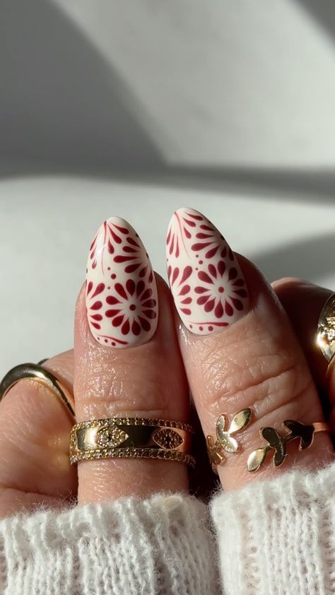 Instagram Folk Art Nail Design, Moroccan Nails, Winter Boho, Winter Nails, Nail Designs, Nail Art, Nails, Instagram, Nail Arts