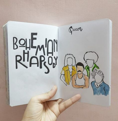 Queen Band Drawing, Mercury Illustration, Bohemian Rhapsody Queen, Queen Illustration, Queen Music, Music Project, Queen Tattoo, Bullet Journal Tracker, Rock Baby