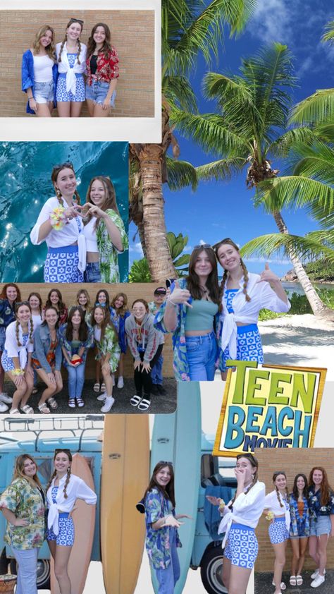 Surfer Girl Spirit Week, Biker Vs Surfer Spirit Week Outfit, Surfer Day Spirit Week Outfits, Surfer Spirit Week, Surfer Spirit Day Outfit, Surfer Girl Costume, Surfer Outfit Spirit Week, Teen Beach Movie Outfits, Teen Beach Movie Costumes