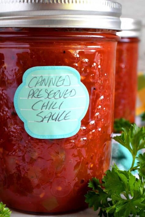 Chili Sauce Recipe Canning, Canning Chili, Homemade Chili Sauce, Sweet Chili Sauce Recipe, Chili Pasta, Tomatoes Recipes, Chili Sauce Recipe, Chili Cheese Fries, Canning Food