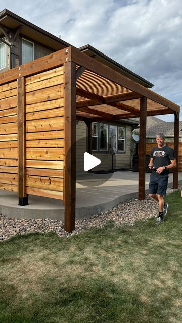 @pergolabros on Instagram: "This family got a backyard upgrade with a modern Pergola that provides shade while looking stylish. Added privacy screens help with cooling and adding intimacy to outdoor gathering spaces.   Get in touch with us to find out which designs are right for your outdoor living area.   #modern #pergola #outdoor #living #patio #life #colorado #lifestyle" Small Pergola Ideas Backyards, Pergola With Privacy Wall, Pergola Outdoor Living, Colorado Lifestyle, Pergola Outdoor, Backyard Upgrades, Small Pergola, Outdoor Gathering Space, Wind Break