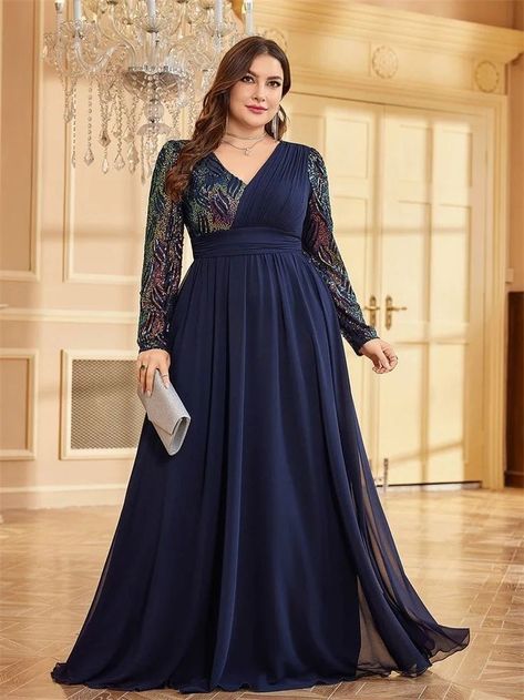 Blue Wedding Party, Tea Length Bridesmaid Dresses, Long Sleeve Bridesmaid Dress, Navy Blue Bridesmaid Dresses, Bridesmaid Dresses Strapless, Sleeveless Bridesmaid Dresses, Plus Size Gowns, Sequin Dresses, Plus Size Formal