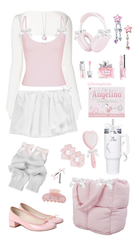 ribbon bow ballet balletcore pink pilates princess inspired outfit 💘 Ballet Aesthetic Outfit, Balletcore Outfits, Princess Inspired Outfits, Ballet Aesthetic, High School Fashion, Pink Pilates Princess, Pink Pilates, Pilates Princess, Cozy Winter Outfits