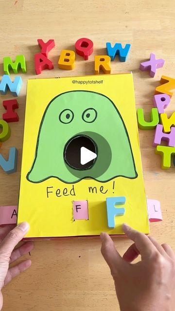 Fynn Sor | Happy Tot Shelf on Instagram: "Transform the ABC learning into a playful game with our Feed the Monster Letter Matching Toy! For 2 to 4yo: Try uppercase to uppercase letter matching. For 4 to 6yo: Try uppercase to lowercase letter matching. . . ⭐️ Recommended for 2 to 6yo. ⭐️ For a world of creative learning activities, follow @happytotshelf. 🌈📚 . #homelearning #learningisfun #preschoolactivities #toddleractivities #handsonlearning #earlylearning #preschool" Letters Games Kindergarten, Letter I Games For Preschool, Feed The Letter Monster, Feed Me Monster Game, Feed The Monster Alphabet Game, Activities For Alphabet Letters, Preschool 2 Activities, Feed Me Activity For Kids, Feed The Monster Game