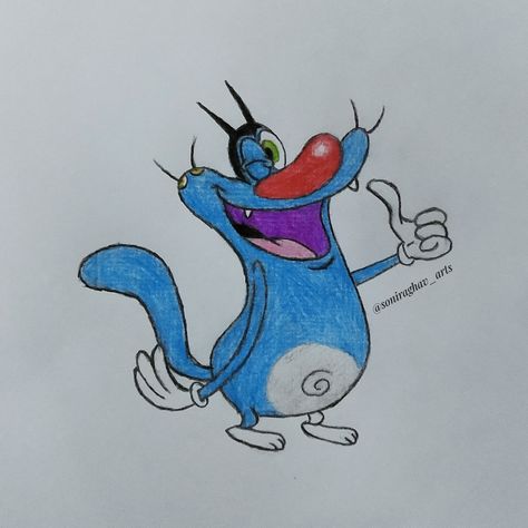 Oggy And The Cockroaches Drawing, Oggy Drawing, Green Wallpaper Phone, Charger Art, Oggy And The Cockroaches, Best Cartoon Shows, Cartoon Art Drawing, Disney Drawings Sketches, Painting Video