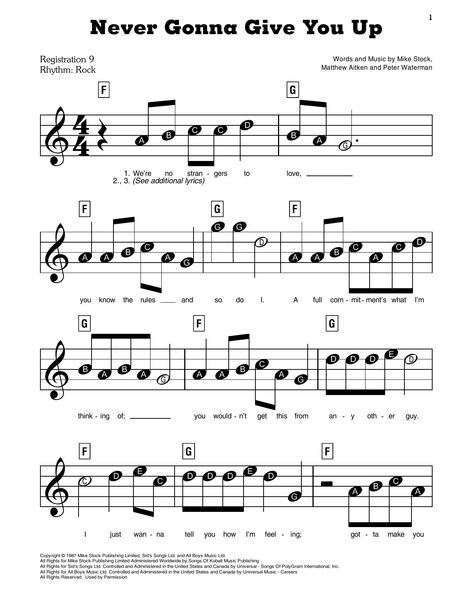 Never Gonna Give You Up Sheet Music | Rick Astley | E-Z Play Today Never Gonna Give You Up Sheet Music, Up Sheet Music, Baritone Sax, Rick Astley, Alto Sax, Tenor Sax, Up Music, Concert Band, Bassoon