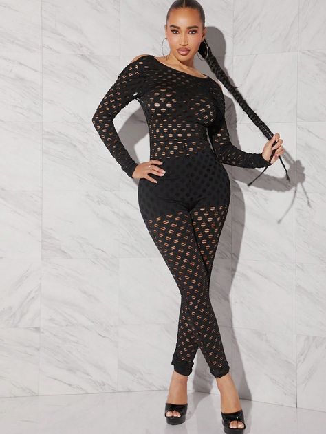 Fishnet Bodycon Unitard Jumpsuit Multicolor   Long Sleeve Mesh Fabric Plain  High Stretch Spring/Summer Women Clothing, size features are:Bust: ,Length: ,Sleeve Length: Summer Streetwear, Maternity Bag, Denim Wash, Mesh Fabric, Colorful Leggings, Denim Women, Jumpsuits For Women, All Fashion, Women Clothes Sale