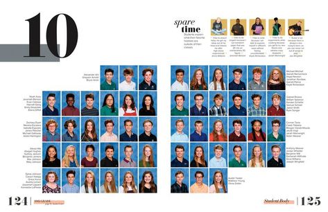 Yearbook Class Pages, Yearbook Portrait Spreads, Yearbook Table Of Contents, Yearbook People Pages, Graduation Magazine, Yearbook Layouts Templates High Schools, Yearbook Specialty Spreads, Yearbook Club, Yearbook Mods