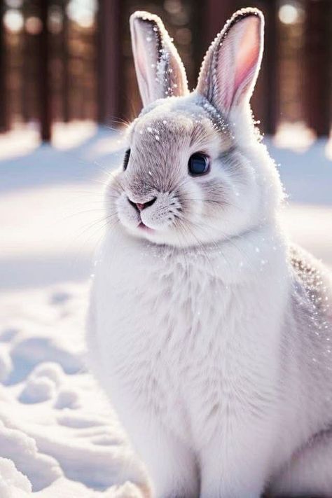 Hare Pictures, Arctic Hare, Snow Theme, Cute Bunny Pictures, Bunny Pictures, Winter Animals, Cute Animals Images, Bunny Rabbits, Cute Animal Photos