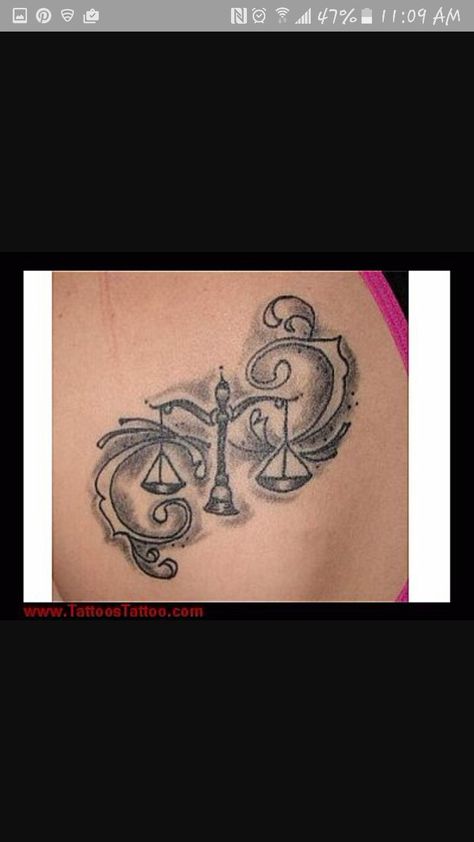 Libra & aquarius tattoo Aquarius And Libra Tattoo Together, Libra And Aquarius Tattoo Combined, Libra Aquarius Tattoo, Libra And Aquarius Tattoo, Libra Sign Tattoos, Aquarius Tattoos, Libra Tattoos, Libra And Aquarius, Couple Tat