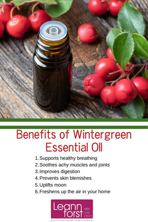 Benefits of Wintergreen Essential Oil | Leann Forst Wintergreen Essential Oil Benefits, Medical Remedies, Wintergreen Essential Oil, Remedies For Nausea, Popular Skin Care Products, Healing Essential Oils, Herbal Healing, Essential Oil Benefits, Oil Benefits