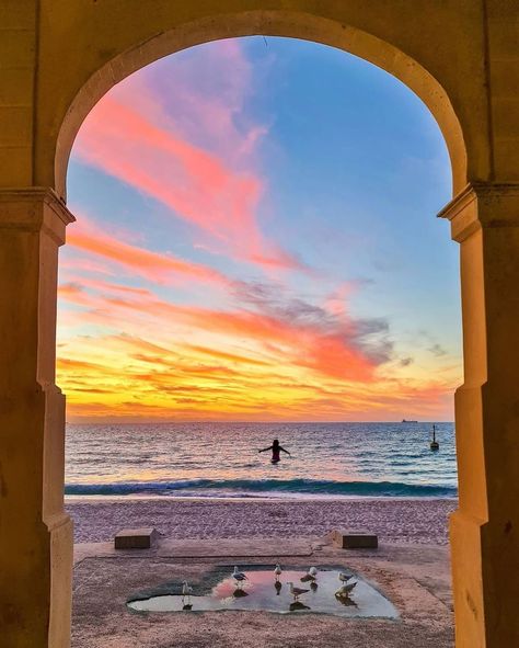 Western Australia’s Instagram profile post: “Sit back, relax and enjoy one more magical West Australian sunset ✨ Watching the sun disappear into the Indian Ocean at @destinationperth’s…” Perth Australia Beach, West Coast Australia, Australian Sunset, Sunset Watching, Cottesloe Beach, Australia Beach, Australian Beach, Perth Australia, Perth Western Australia