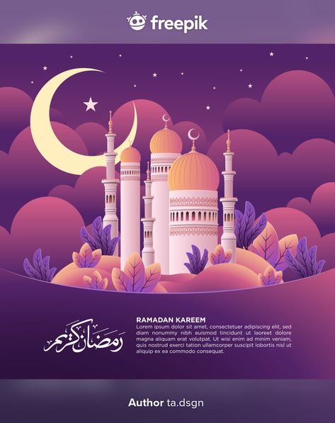 Ramadan kareem square post with mosque i... | Premium Vector #Freepik #vector #star #islamic #cartoon #ramadan Ramadhan Poster, Mosque Illustration, Mandala Indiana, Poster Ramadhan, Moon Castle, Ramadan Karim, Maulid Nabi, Islamic Celebrations, Coloring Painting