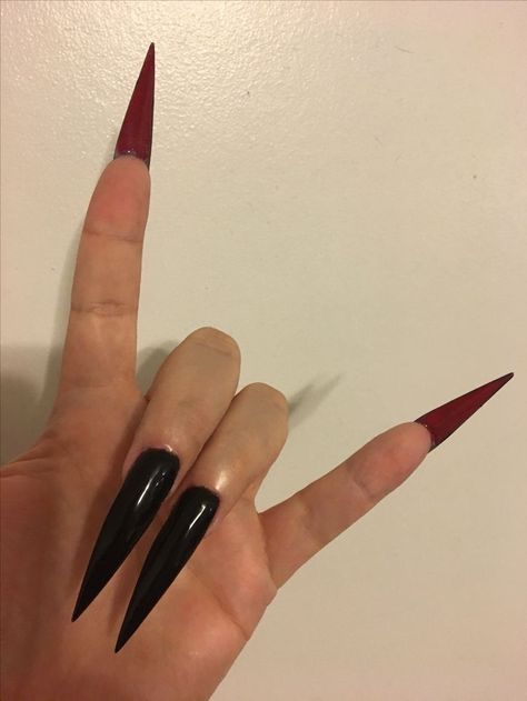 Long Black Stiletto Nails, Long Stiletto Nails, Sharp Nails, Gothic Nails, Drip Nails, Goth Nails, Grunge Nails, Stiletto Nails Designs, Bling Acrylic Nails