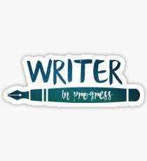 Writer in progress! Sticker Writer Stickers, Denim Pins, Stickers For Sale, Hardcover Notebook, Journal Stickers, Sticker Collection, Aesthetic Stickers, Printable Stickers, Long Hoodie