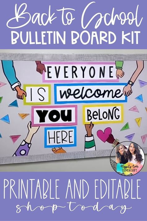 We All Belong Bulletin Board, All Are Welcome Here Bulletin Board, Year Round Bulletin Boards, Student Of The Week Bulletin Board, School Welcome Bulletin Boards, Welcome Bulletin Board, Hallway Bulletin Boards, Welcome Bulletin Boards, Elementary Bulletin Boards