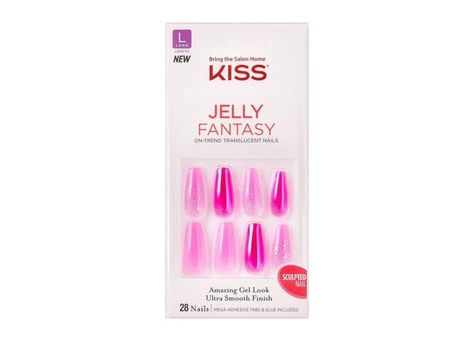 The 5 Best Press On Nails – PureWow Translucent Nails, Best Press On Nails, Cute Nail Colors, Remove Acrylic Nails, Acrylic Nail Shapes, Barbie Room, Jelly Babies, Sculpted Nails, Pink Gel Nails