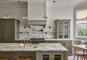 Watch the preview of our new TV series on Chip and Joanna Gaines’ Magnolia Network. - The deVOL Journal - deVOL Kitchens Olive Kitchen, Classic English Kitchen, Style Anglais, Devol Kitchens, English Kitchens, Best Kitchen Designs, Marble Counter, Studio Interior, Bespoke Kitchens