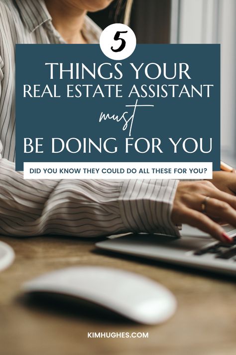 As a successful real estate agent, you have worked hard to build your business. When you reach the point where you can’t handle everything on your own, you will need to have an assistant that can help you. What are the things your assistant should be able to help you with? The options are endless but start with these five to get you going. Real Estate Assistant Duties, Real Estate Assistant, Successful Real Estate Agent, Real Estate Blog, Virtual Assistant Services, Personal Assistant, Build Your Business, Real Estate Business, A Thought