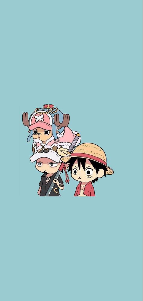 One Piece Wallpaper Cute Chibi, Chopper Law One Piece, Law And Zoro Wallpapers, Zoro Chopper Wallpaper, Law Phone Wallpaper, Law And Chopper Wallpapers, Law And Chopper One Piece, Luffy And Chopper Wallpapers, Zoro And Chopper Wallpapers