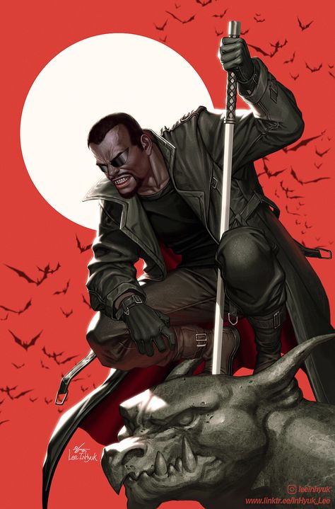 Inhyuk Lee, Eric Brooks, Comic Con Outfits, Blade Marvel, Day Walker, Midnight Son, Comic Script, Marvel Superheroes Art, Vampire Hunter