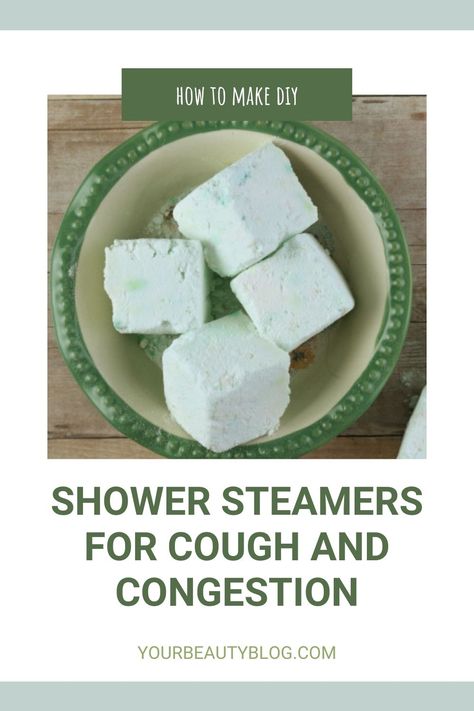 Homemade Shower Steamers, Shower Steamers Diy, Essential Oils For Cough, Shower Fizzies, Shower Melts, Natural Decongestant, Shower Tablets, Cold Relief, Sinus Relief