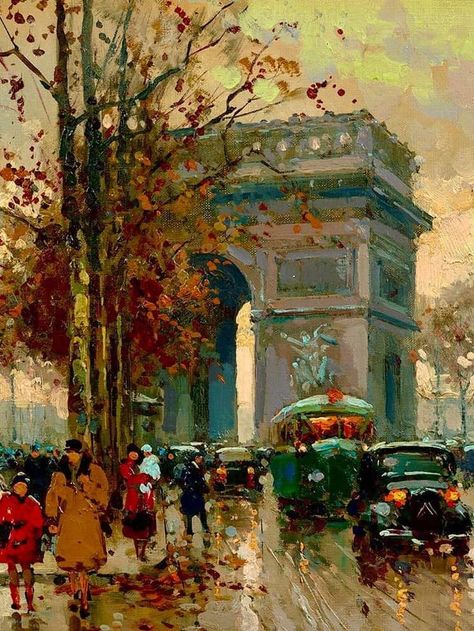 Paris Aesthetic Painting, Artitecture Art, City Impressionism, Paris Streets, 동화 삽화, Paris Painting, Textured Canvas Art, Tableau Art, Paris Art