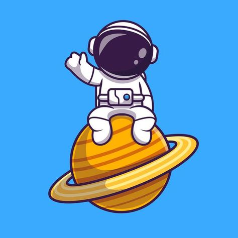 Astronaut sitting on planet and waving h... | Free Vector #Freepik #freevector #logo #technology #star #hand Rocket Cartoon, Burger Cartoon, Astronaut Drawing, Moon Cartoon, Coffee Cartoon, Space Technology, Science Icons, Space Icons, Balloon Cartoon