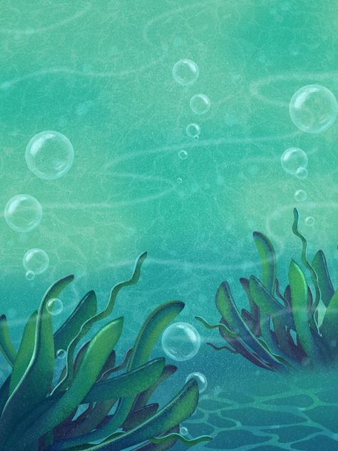 Hand drawn underwater landscape green background material painted,underwater,underwater,green background,water grass,blister,background Underwater Cartoon Wallpaper, Cartoon Underwater Scene, Ocean Drawing Background, Underwater Cartoon Backgrounds, Underwater Background Drawing, Underwater Watercolor Painting Easy, How To Paint Underwater, Water Surface Drawing, Under The Water Drawing