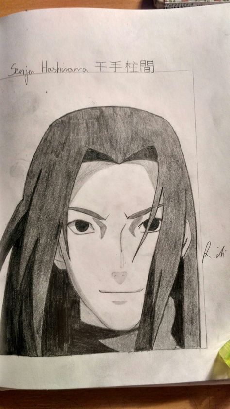 This is Senju Hashirama the 1th Hokage from Naruto. Hashirama Drawing, Senju Hashirama, Naruto Drawing, Hashirama Senju, Dragon Ball Painting, Naruto Sketch, Naruto Drawings, Cool Pokemon, Birthday Cards Diy