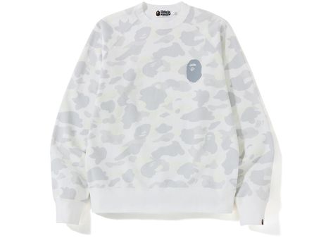 BAPE City Camo Crewneck White - FW19 White Bape Hoodie, Bape Streetwear, Camo Crewneck, Bape Outfits, Bape Hoodie, Adidas Outfit, Football Outfits, Cool Sweaters, Retro Outfits