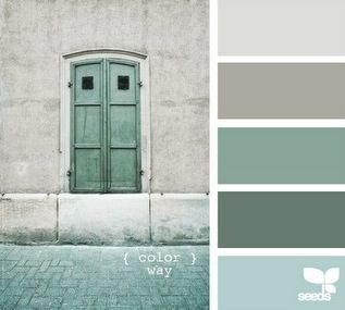 color palette blues and greys Palette Design, Color Palate, Design Seeds, Bathroom Colors, Paint Schemes, Paint Colors For Home, Seafoam Green, Colour Schemes, Color Pallets