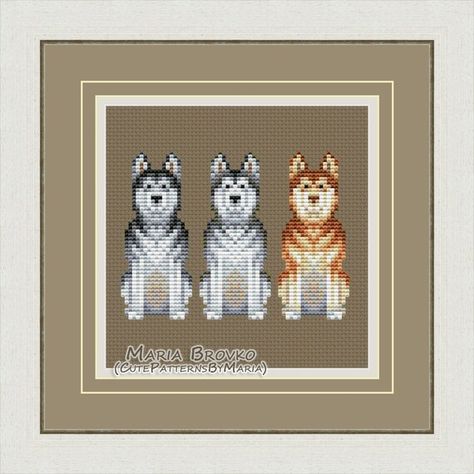 Embroidery Printable, Red Husky, Dmc Cross Stitch, Thread Colors, Needlepoint Patterns, Alaskan Malamute, Dmc Thread, Pet Holiday, Back Stitch