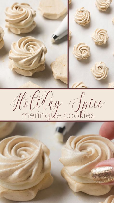 Pavlova Flavors, Meringue Sandwich Cookies, Meringe Dessert, Flavored Meringue Cookies, Merguine Cookies Recipe, Xmas Meringues, Meringue Recipe Cookies, Fall Meringue Cookies, Flavored Meringues