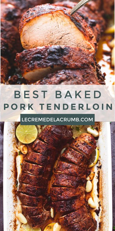 Baked Pork Tenderloin, Pork Loin Roast Recipes, Pork Tenderloin Recipe, Roasted Pork Tenderloins, Tenderloin Recipe, Pork Loin Recipes, Pork Dinner, Tenderloin Recipes, Baked Pork