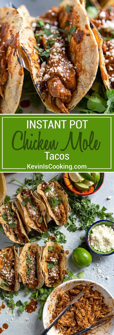 Instant Pot Chicken Mole, Chicken Mole Instant Pot, Mole Tacos, Chicken Mole, Mexican Sauce, Pot Recipes Healthy, Recipes Authentic, Pot Recipes Easy, Instant Pot Dinner Recipes