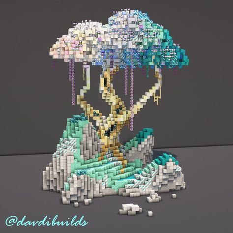 Minecraft Waterfall Statue, Minecraft Hourglass Build, Minecraft Wings Build, Minecraft Clouds Build, Ice Biome Minecraft Builds, Minecraft Star Build, Moon Themed Minecraft Builds, Avatar Minecraft Builds, Minecraft Creature Build