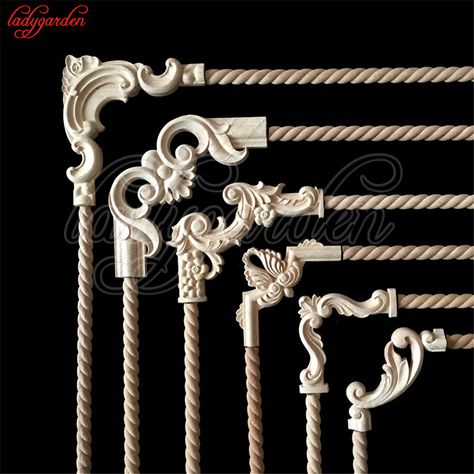 Find More Figurines & Miniatures Information about Decorative Wood Appliques Unpainted Wood Oak Carved Wave Flower Onlay Decal Corner Applique for Home Furniture Door Decor Crafts,High Quality appliques for furniture,China applique wood Suppliers, Cheap applique flower from L & S Store on Aliexpress.com Furniture Appliques, Wood Appliques, Wood Carving Designs, Wall Molding, Carving Designs, Miniature Crafts, Door Furniture, Retro Home Decor, Wood Carved