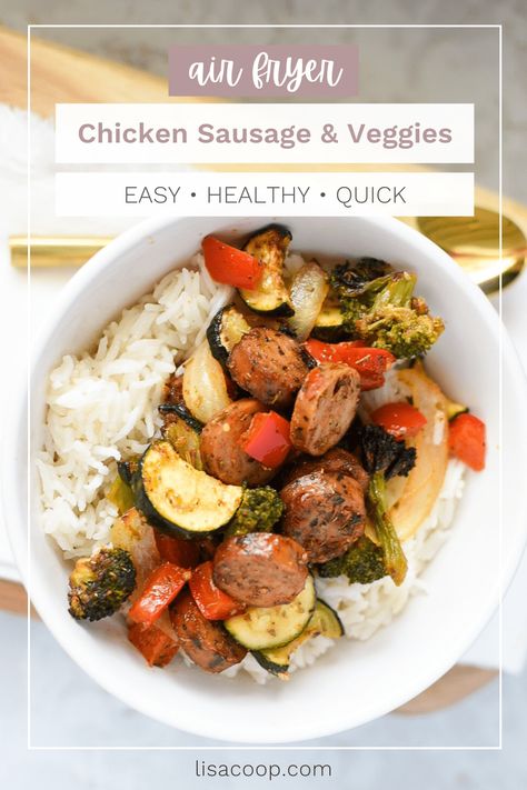 Macro Friendly Lunch, Fwtfl Recipes, Air Fryer Sausage, Healthy Low Calorie Dinner, Sausage And Veggies, Macro Friendly Meals, Lunch At Work, Weekday Lunches, Macro Recipes