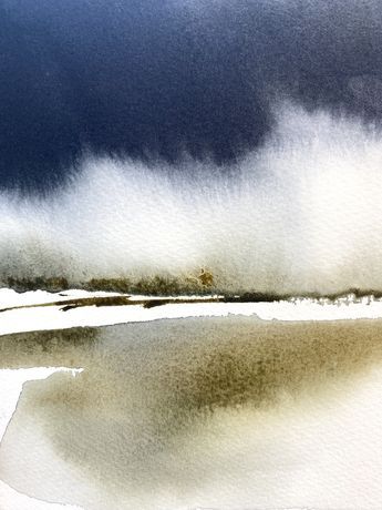 Watercolor Monochrome Landscape, Semi Abstract Art, Grace Art, Abstract Watercolor Landscape, Art Watercolour, Learning To Trust, Creative Outlet, Art Abstrait, Watercolor Landscape